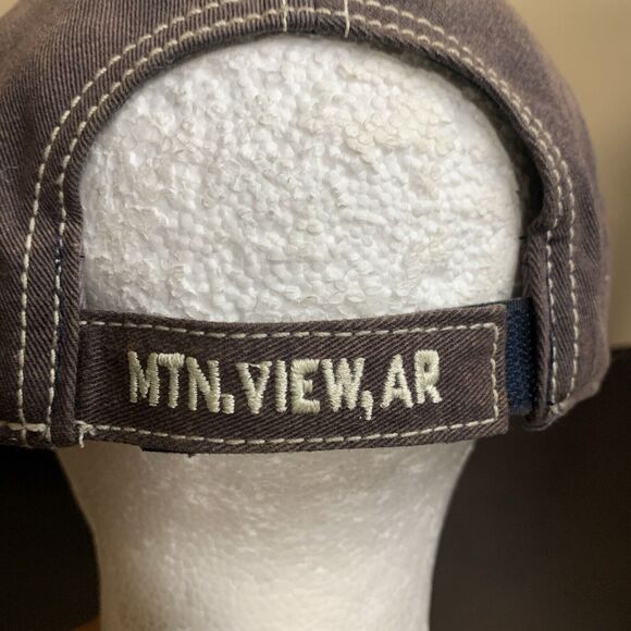 Anglers EST. 2000 Logo Ball Cap Hat Strapback, Attitude Brand MTN View, AR Gray - Picture 5 of 9